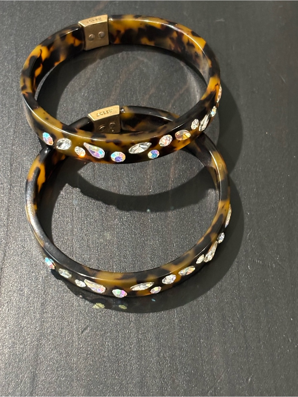 J.crew Tortoiseshell Crystal-Embellished Bracelet